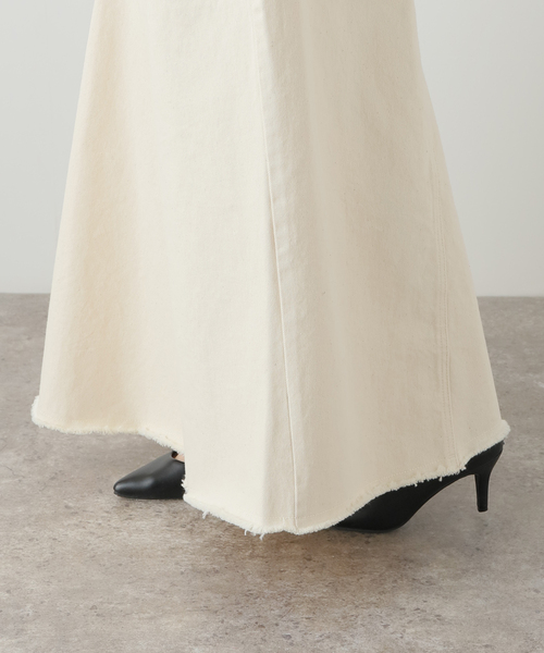スカート 「ESLOW / エスロー」 FRONT DRAPE SKIRT レディース  