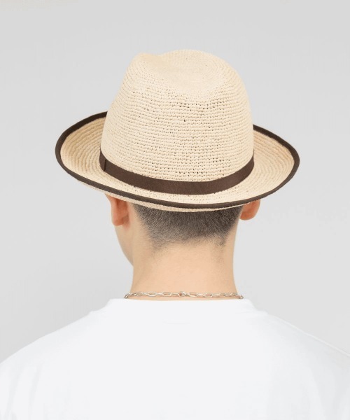 【オマケ付】override PANAMA パナマハット　ストローハット override 帽子 ハット OVERRIDE PANAMA ROLL-UP FEDORA