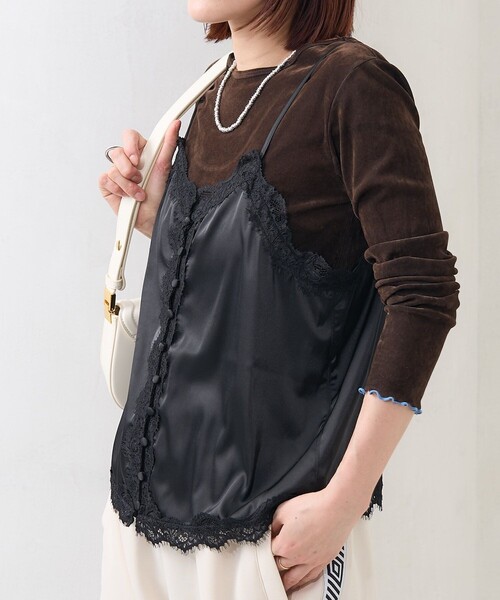 hardys古着屋vintageベージュレースキャミソールタンクトップ hardys