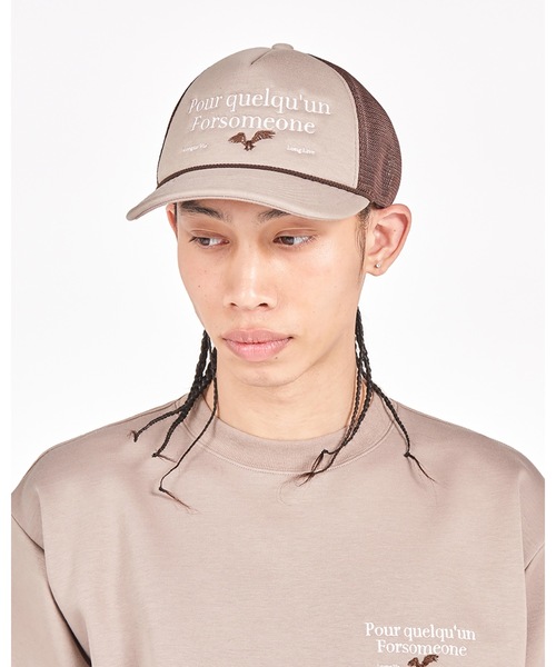 FORSOMEONE キャップ 帽子 FR NAME TRUCKER CAP メンズ : ZOZOTOWN 