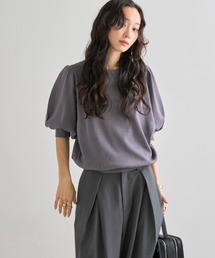 デイジーリン　パフスリーブTシャツ　プルオーバー　シフォン FOXEY - デイジーリン パフスリーブTシャツ プルオーバー シフォンの