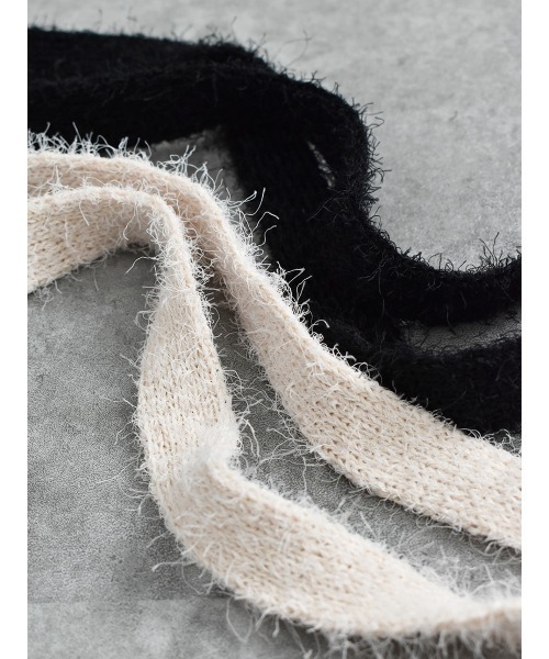 i-SOOK - ニット セーター 半袖チョーカー 半袖チョーカーニット／half sleeve choker knit クルーネック