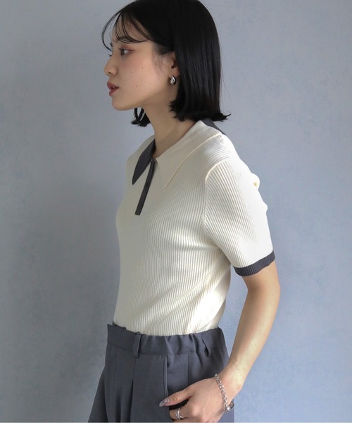 cheriella サマーニット ニット セーター 「cheriella」配色ポロ