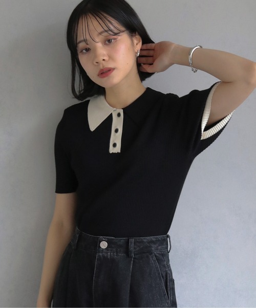 cheriella サマーニット ニット セーター 「cheriella」配色ポロ
