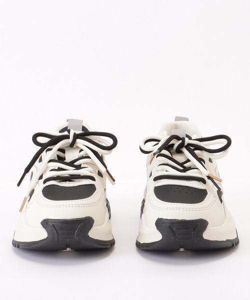Lace Ladies（レースレディース） スニーカー 配色 レースアップ 厚底