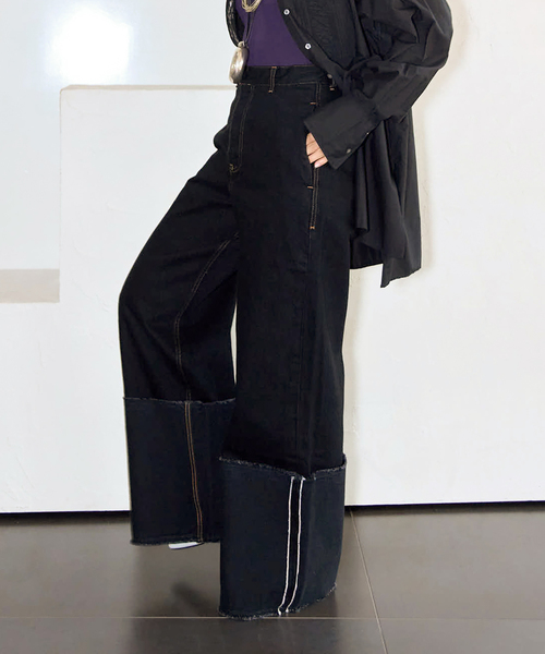 パンツ デニム ジーンズ LIVINGTONE DOLK TURN UP LONG LT-DOLK-07 