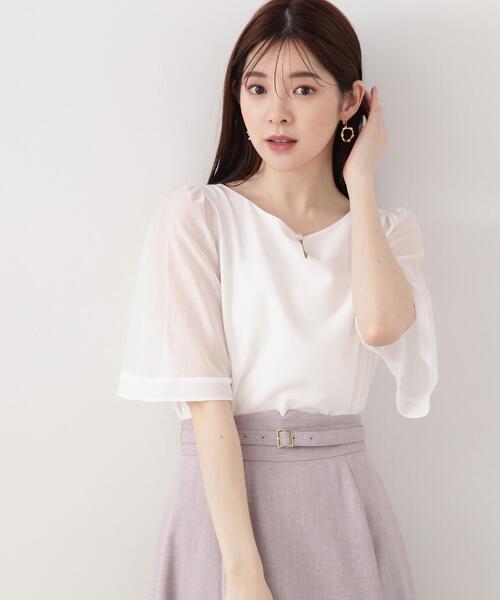 「PROPORTION BODY DRESSING」 半袖ブラウス MEDIUM ネイビー レディース PROPORTION BODY DRESSING 「PROPORTION DRESSING」 半袖