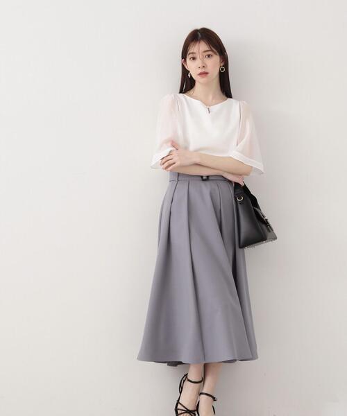 「PROPORTION BODY DRESSING」 半袖ブラウス MEDIUM ネイビー レディース PROPORTION BODY DRESSING 「PROPORTION DRESSING」 半袖