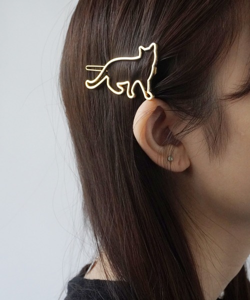 Port ヘアピン 「 / ポート 」 キャット ライン ネコ 猫