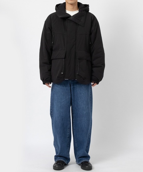 ダウンジャケット ダウン 「FACCIES/ファッチーズ」LIGHTWEIGHT FILLED HOODIE BLOUSON メンズの画像