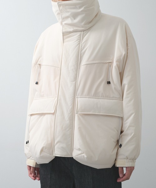 ダウンジャケット ダウン 「FACCIES/ファッチーズ」LIGHTWEIGHT FILLED HOODIE BLOUSON メンズの画像