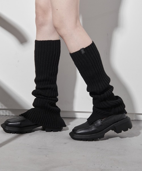 レッグウォーマー 畔編みニットレッグウォーマー レディース