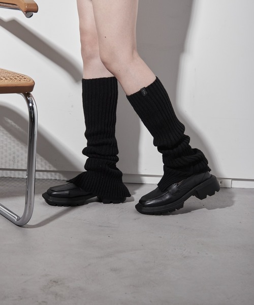 レッグウォーマー 畔編みニットレッグウォーマー レディース