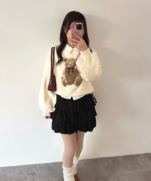 ふわふわ セール】もちふわが可愛い ミックスカラーニット（ニット