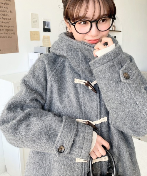ダッフルコート グレー Men's Mid-Length Monty Duffle Coat Grey