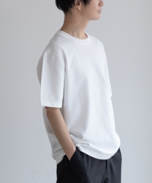 NAVY tシャツ 軽量 速乾 胸ポケ付き ニットTシャツ メンズ レディース