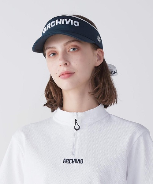 アルチビオ　サンバイザー　新品未使用　レディース archivio サンバイザー 「LADIES」バックリボンサンバイザー