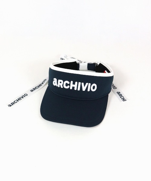archivio 黒 バイザー　アルチビオ　レディース　新品 archivio サンバイザー 「LADIES」バックリボンサンバイザー