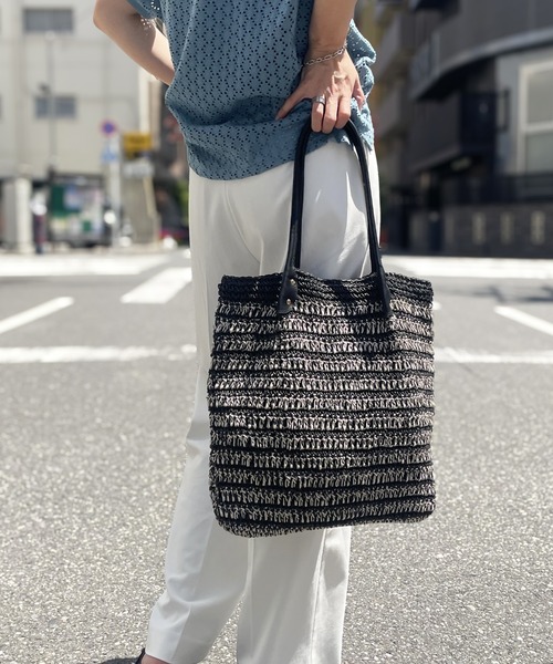ikka（イッカ） トートバッグ 雑材縦長トートバッグ レディース