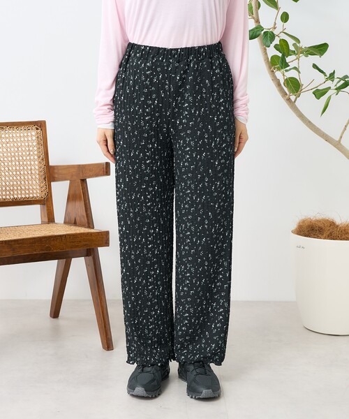 acne studios 柄パンツ　イージーパンツ　花柄 パジャマパンツ 34 2025 ニコアンド ドリームフラワープリントパンツ アイボリー