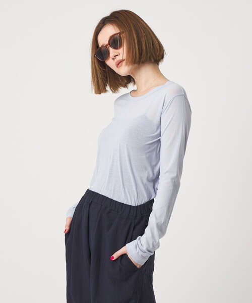 conte tシャツ 「conte」コットン シアー クルーネックカットソー