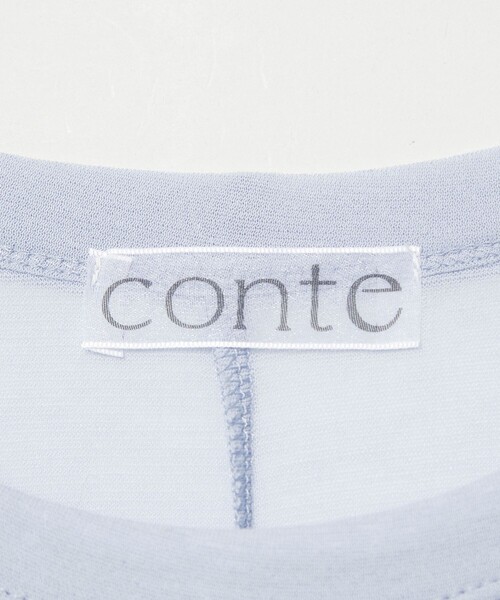 conte tシャツ 「conte」コットン シアー クルーネックカットソー