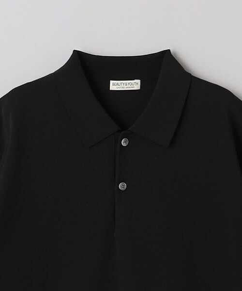 新品　beauty&youth　デオドラント　ニット　ポロシャツ　ブラック　M BEAUTY＆YOUTH UNITED ARROWS セーター ニット デオドラント