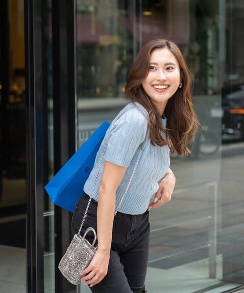 BLUE×PALANG（ブルーパラン） tシャツ 半袖 TOM SHORT KNIT レディース