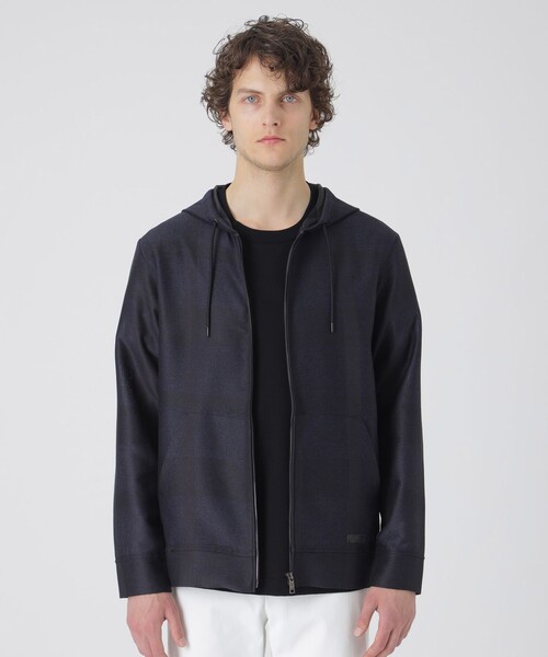 ブラックレーベル　クレストブリッジ　シャドーチェックカラミパーカー BLACK LABEL CRESTBRIDGE パーカー シャドークレストブリッジ