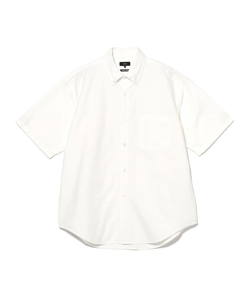 カタログギフトも！ BEAMS メンズ ボタンダウンシャツ 5分袖 ワイドフィット シャツ トップス