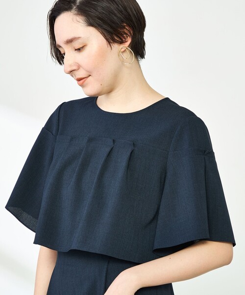 ブラウス シャツ 「セットアップ対応」麻調フレアスリーブブラウス レディース NOLLEY'S ブラウス シャツ 「セットアップ対応」麻調フレア