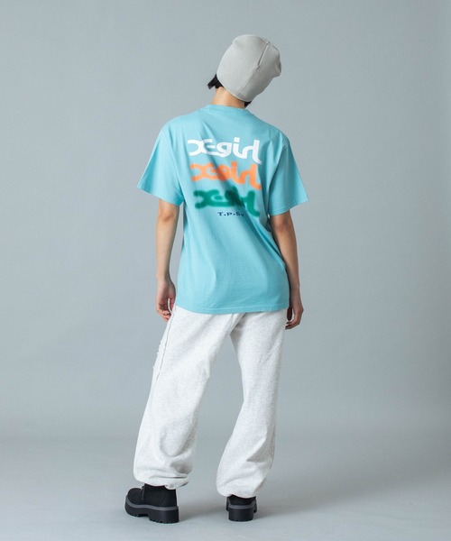 X-girl tシャツ GLOW LOGO S/S TEE レディース メンズ