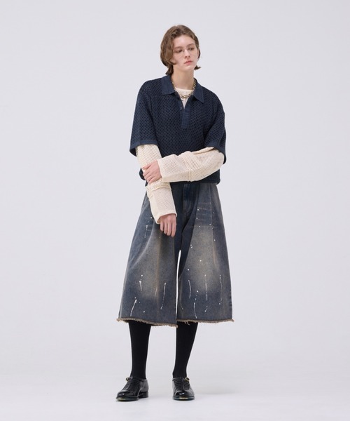 SUDO denim half pt「buggy cut」 デニムハーフパンツ genzai Chain Baggy Denim Half Pants – YZ