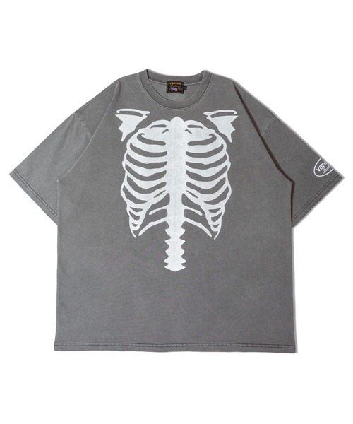 VANSON（バンソン） tシャツ VANSON-SKELTON BONES-Pigment Dyed Tee