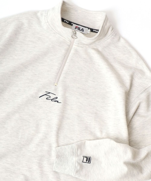「FILA」 スウェットカットソー L アッシュグレー メンズ_画像2