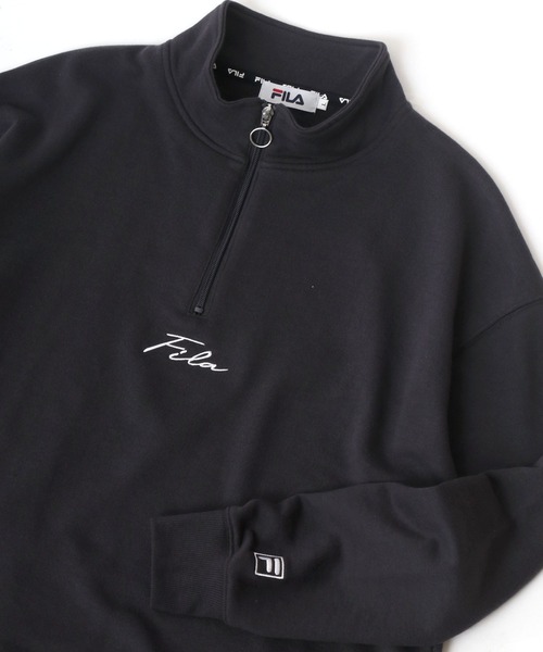 「FILA」 スウェットカットソー L アッシュグレー メンズ_画像4