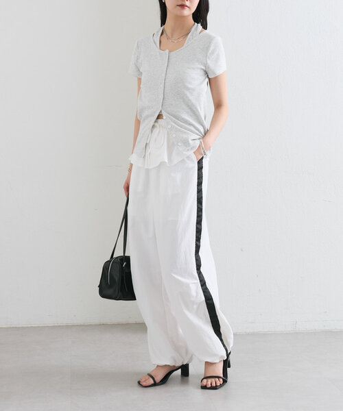 レース フリル リラックス カジュアル パンツ Outfitter lab｜2段フリルレースパンツ | Rakuten Fashion(楽天