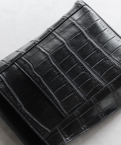 ショルダーバッグ クロコダイル スマホショルダー マット加工 メンズ レディースの画像