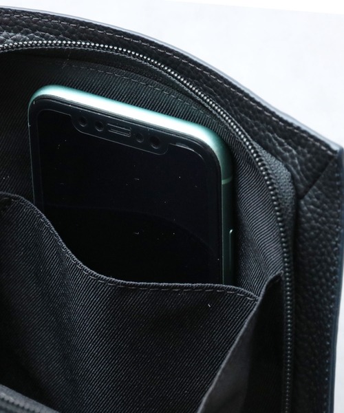 ショルダーバッグ クロコダイル スマホショルダー マット加工 メンズ レディースの画像