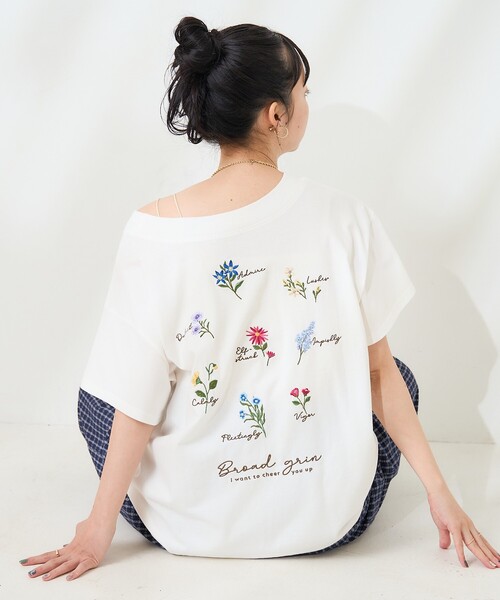 刺繍Tシャツ 刺繍 Tシャツ ワンフォークロージング 1111clothing ◇イラスト 総刺繍 T