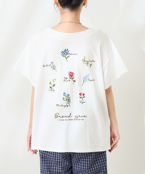 【新品】rosy monster flower enchanted Tシャツ FREAK'S STORE tシャツ 花刺繍Tシャツ「限定展開」 レディース