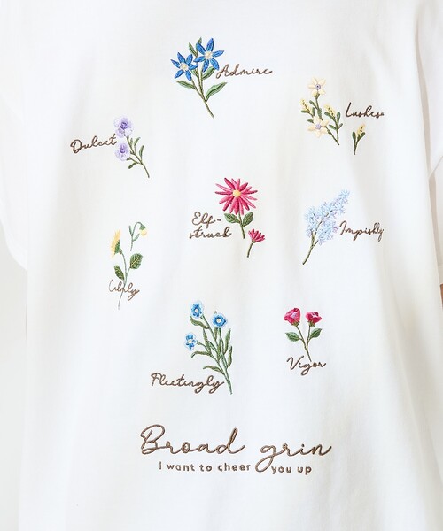 【新品】rosy monster flower enchanted Tシャツ FREAK'S STORE tシャツ 花刺繍Tシャツ「限定展開」 レディース
