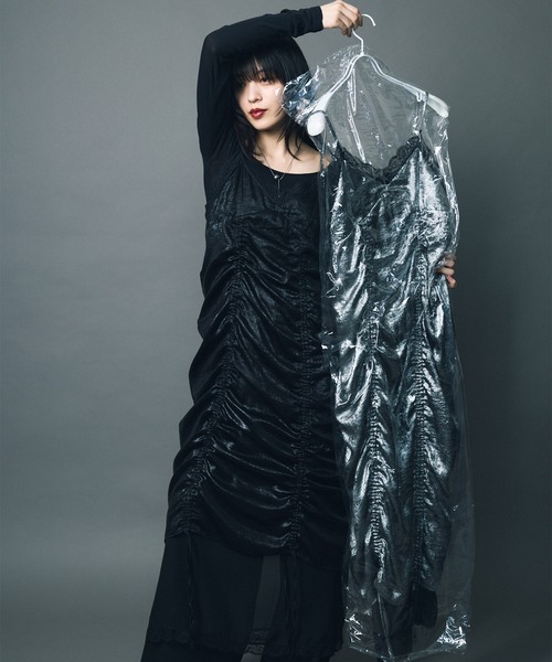 led.tokyo ワンピース 「led.tokyo」LAYERED NEGLIGEE ONEPIECE
