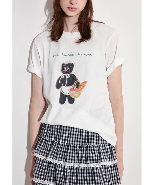 tシャツ レタリングキャットプリント 半袖Tシャツ FX25S371「Fano Studios」「2025SS」 レディース メンズ
