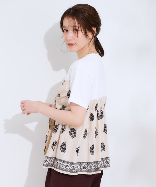 ヘルノ　スカーフディテールTシャツ jg000219d_c.jpg