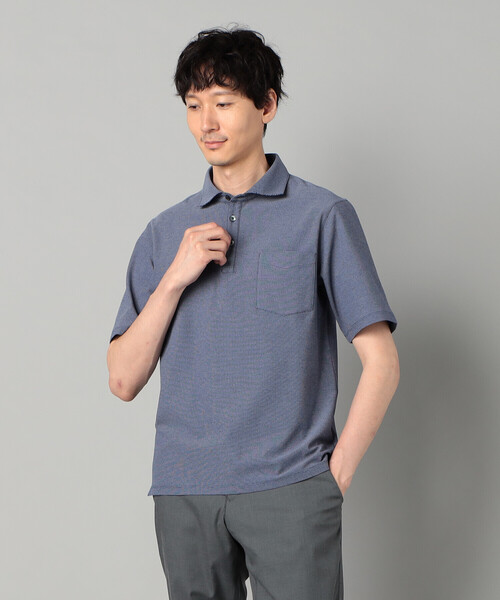 COMME CA MEN（コムサメン） ポロシャツ 半袖 ALBINIカノコ カッタ 