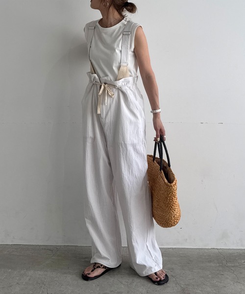 I-SOOK サロペット オーバーオール 2wayワッシャーサロペットパンツ