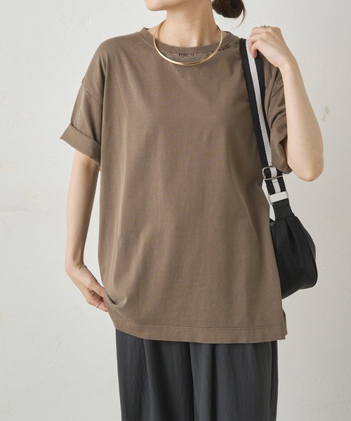 tシャツ ワンポイント刺繍ヴィンテージライクT レディース