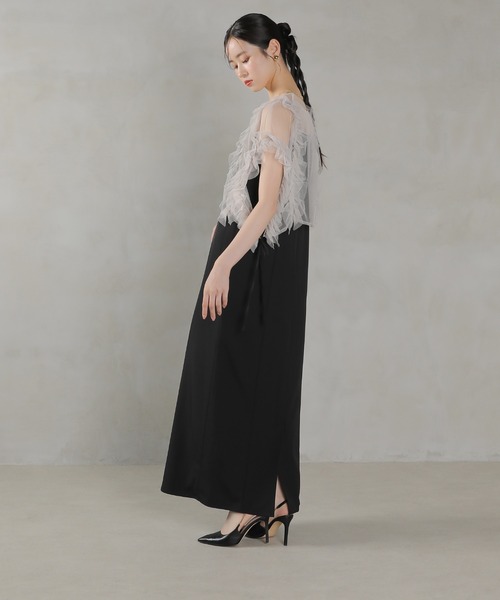 Kana ドレス チュールフリル リボン ボレロ キャミワンピース 2点