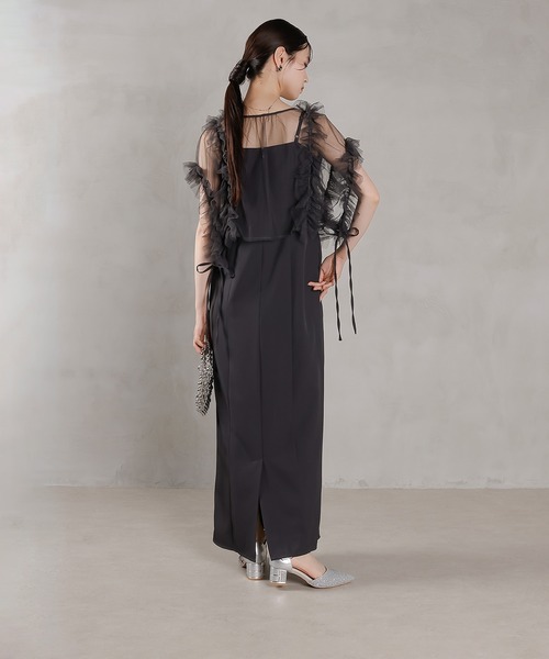 Kana ドレス チュールフリル リボン ボレロ キャミワンピース 2点